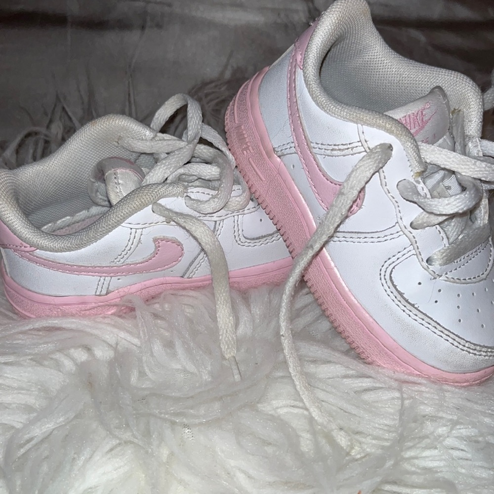 Pink white Air Forces